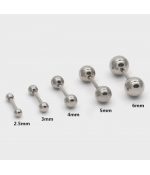 Серьги шарики 3 мм