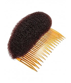 Гребешок для объема волос с валиком коричневый