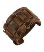 Браслет из натуральной кожи коричневый