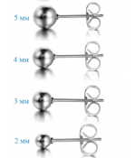 Серьги гвоздики шарики 8 мм Серьги гвоздики шарики 8 мм
