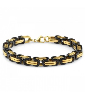Браслет из нержавеющей стали с позолотой 8 мм