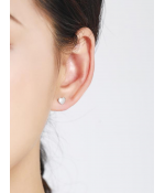 Серьги гвоздики сердечки из медицинской стали 