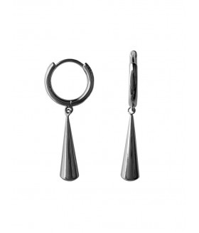 Серьги висячие конго кольца с подвеской капли