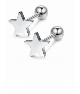 Серьги пусеты звездочки из медицинской стали 
