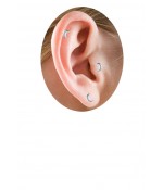 Серьги пусеты полумесяц из медицинской стали 