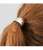 Резинка для волос с кольцом серебристая