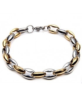 Браслет из нержавеющей стали позолоченный 11 мм