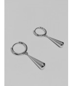 Серьги висячие конго кольца с подвеской капли