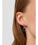 Серьги Стиль длинные с цирконами позолоченные 