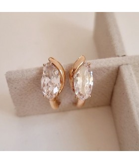 Серьги Анюта из медицинской стали с цирконами