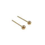 Серьги гвоздики из медицинской стали шарики позолоченные (1штука)
