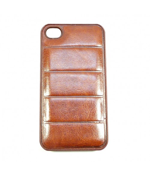 Чехол для iPhone (айфон) 4/4s кожаный коричневого цвета