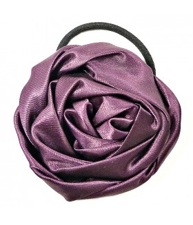 Резинка для волос с фиолетовым цветком 