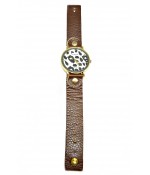 Часы CHALE с кожаным коричневым ремешком