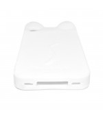Чехол для iPhone (айфон) 4/4s силиконовый с ушками белый