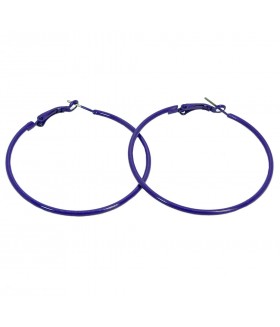 Серьги кольца фиолетового цвета