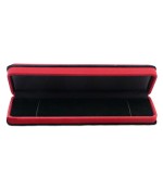Подарочная коробка бархатная красно-черная