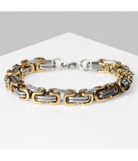 Браслет из нержавеющей стали позолоченный 8 мм