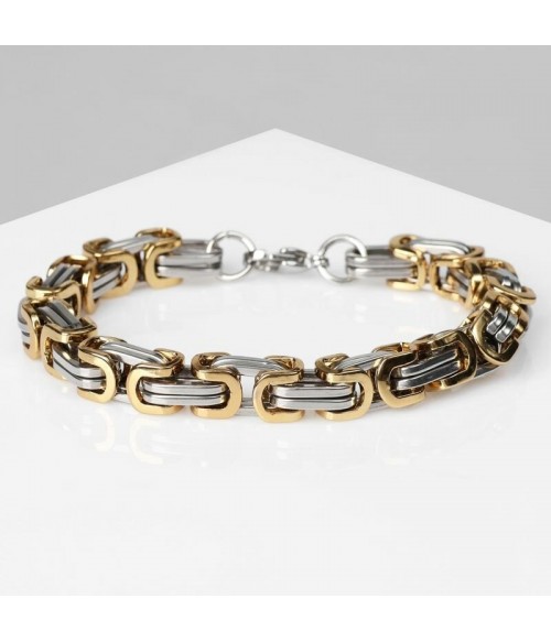 Браслет из нержавеющей стали позолоченный 8 мм Браслет из нержавеющей стали позолоченный 8 мм