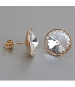 Серьги маленькие позолоченные гвоздики из медицинской стали 